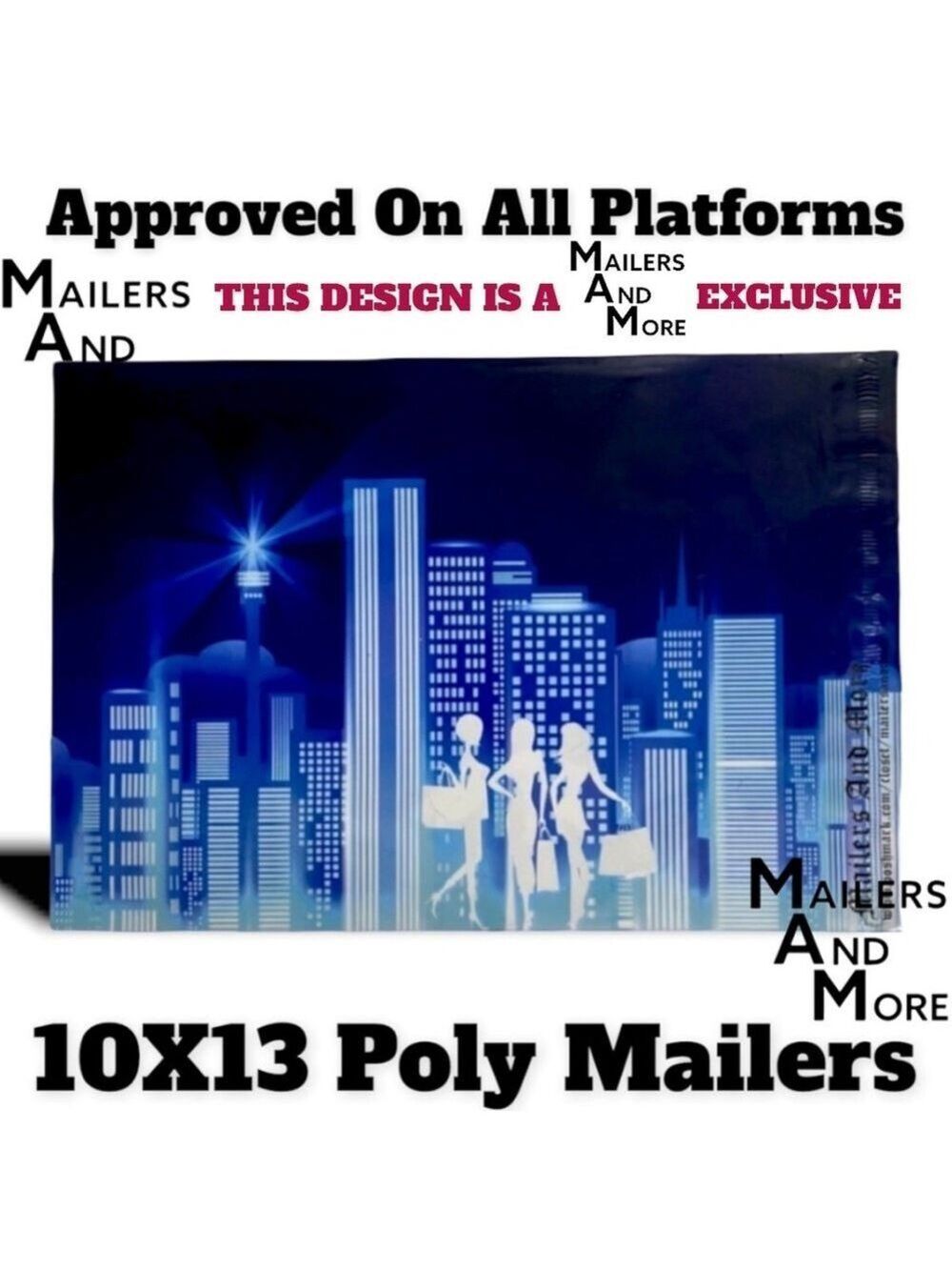 25 10X13 City Lights Poly Mailers, Shipping Envelopes PRICE IS FIRM - Picture 3 of 4